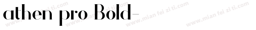 athen pro Bold字体转换